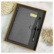 【團購商品，10件起做】北商大旅行手札書寫禮盒_霧黑組/皮革組(可混色)