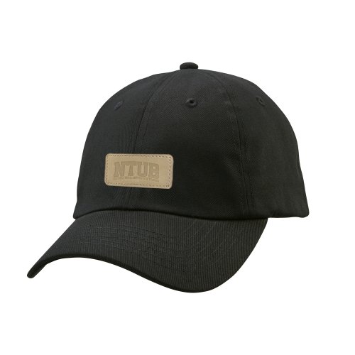 【團購商品，10個起做】NTUB皮革標老帽_黑