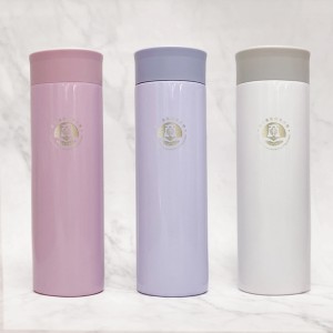 【團購商品，10個起做】NTUB校徽款療癒系304輕巧保溫瓶300mL_粉紫/粉藍/珍珠白(可混色)